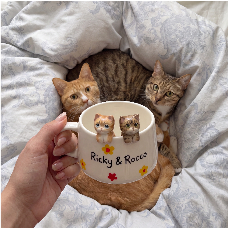 Handmade Custom Pet Figurine Mug
